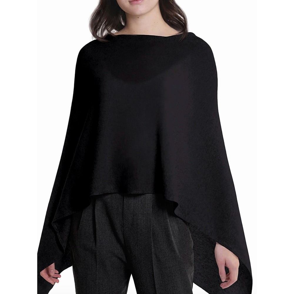 InCashmere Black Poncho Wrap